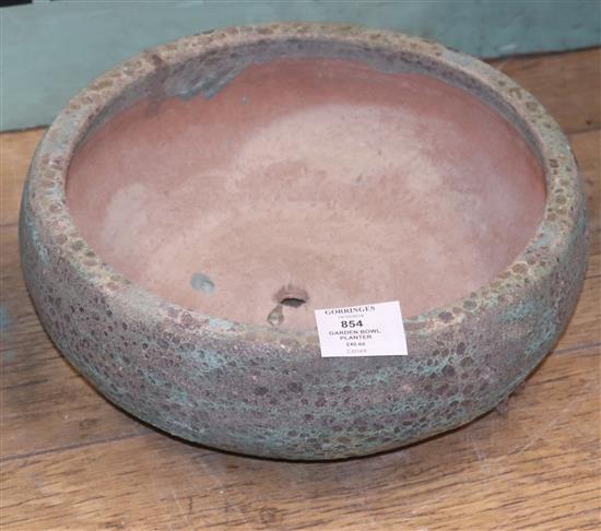 A garden bowl planter W.29cm